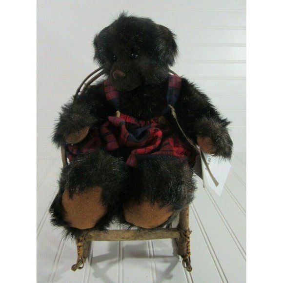 New Ganz Webb Jointed Bear Rustic Handmade Willow Rocking Chair Christy … - Picture 6 of 12